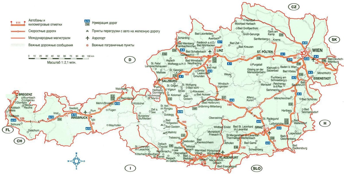 mapa zehatza austria