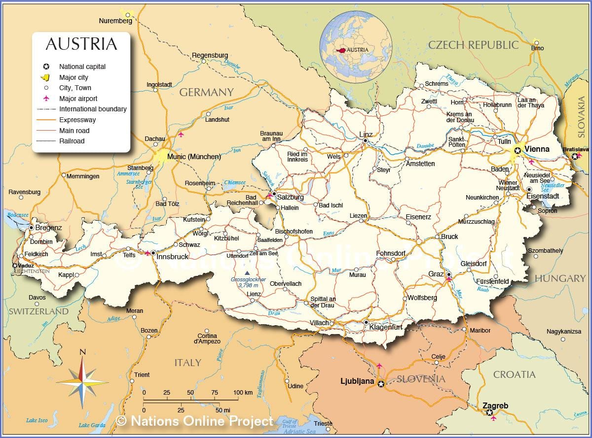 mapa austria hiri eta herrietan