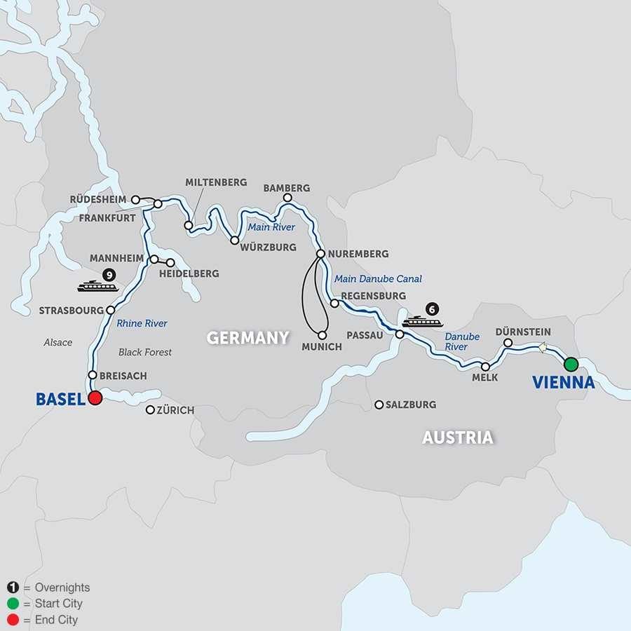 mapa austria ibaiaren
