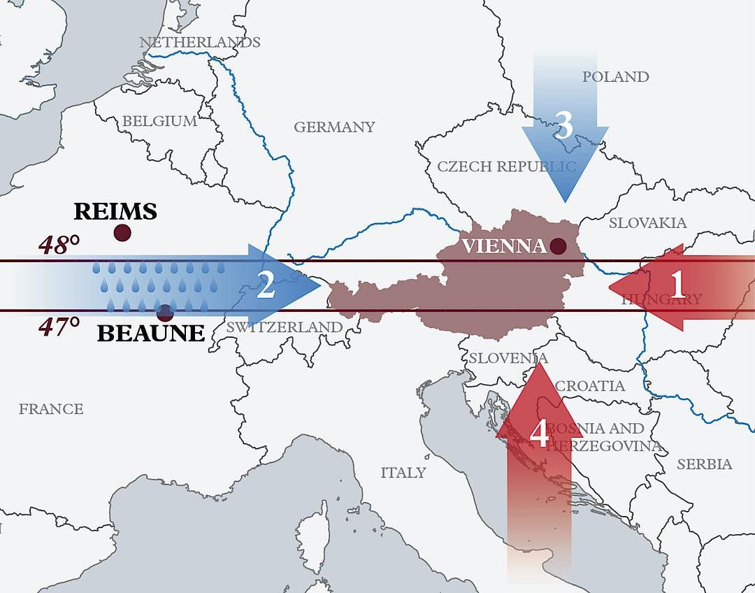 mapa austria klima