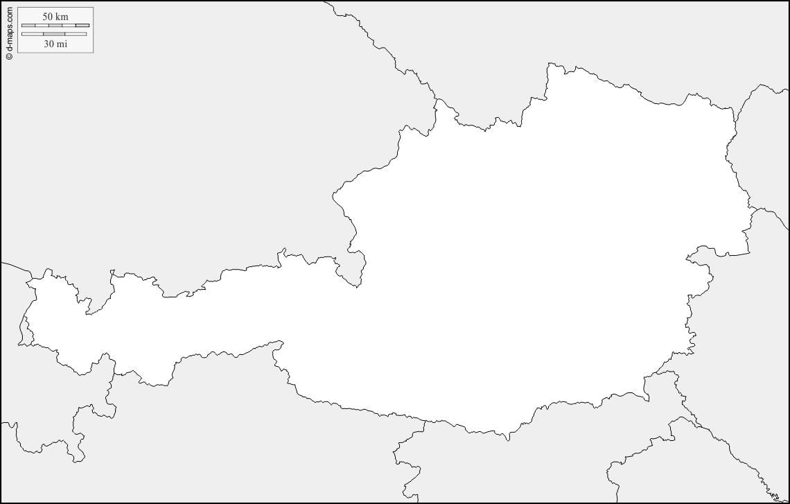 mapa austria mapa, eskema