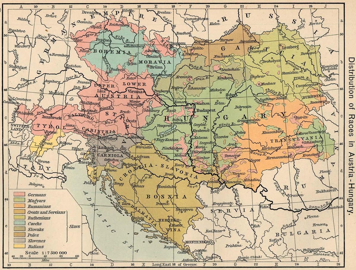 austria hungaria mapa 1900