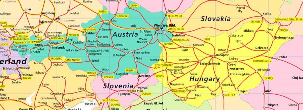 austria trenbide-mapa