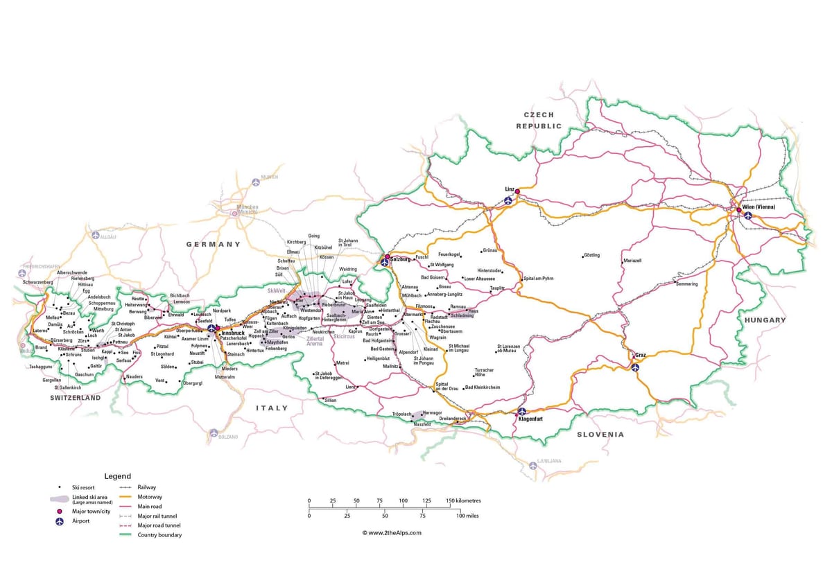 mapa austria turismo erakargarritasun
