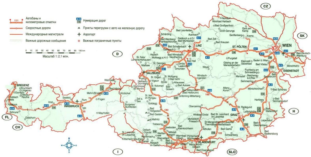 austria bidaia mapa