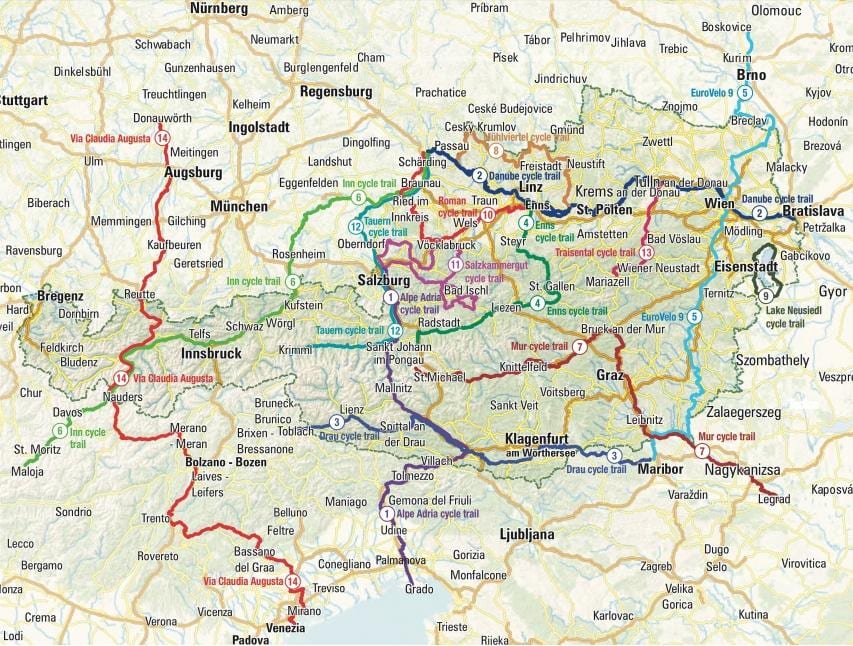 mapa austria txirrindularitza