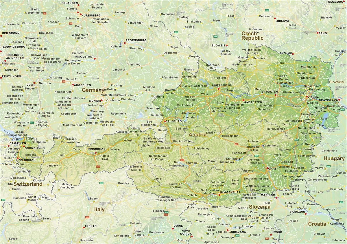 mapa bruck austria