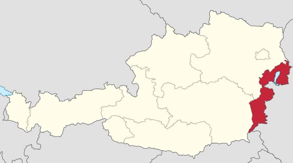 mapa burgenland austria