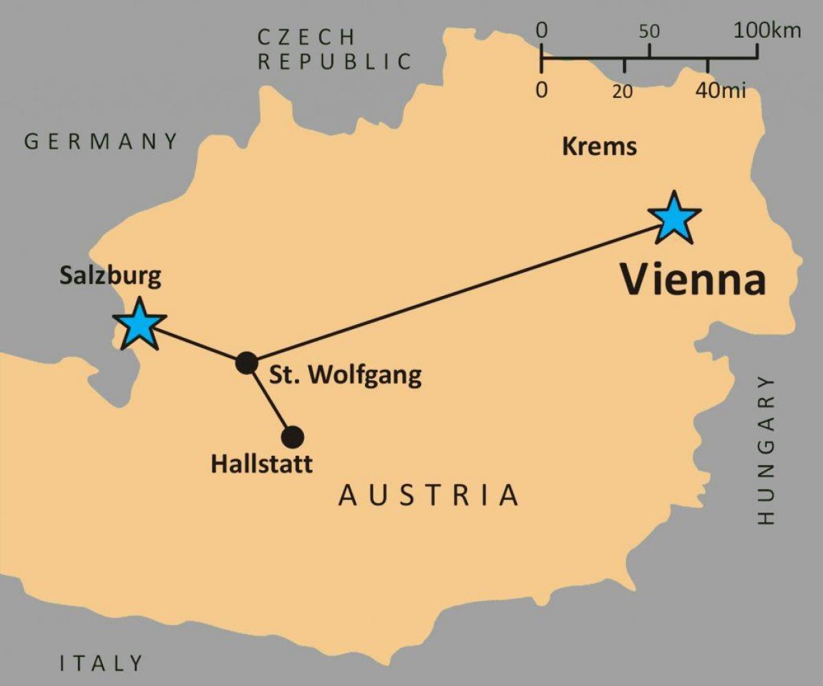 mapa hallstatt austria 