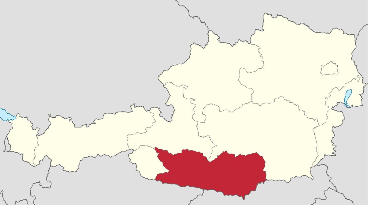 mapa karnten austria