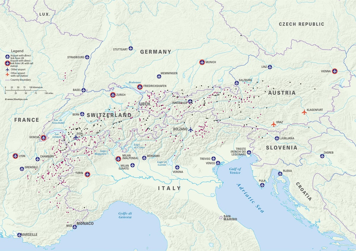mapa austria eski-estazioak aireportuetan