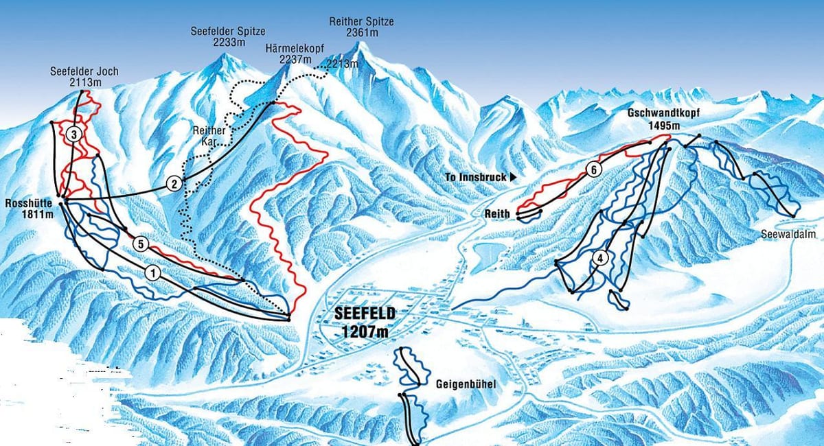 mapa seefeld austria
