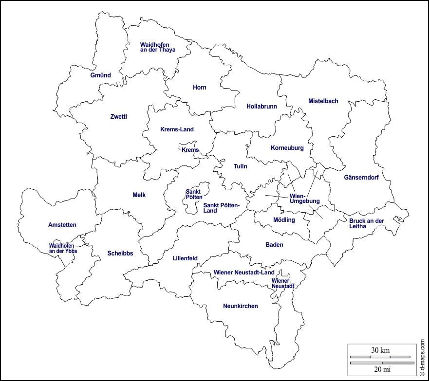 mapa modling austria