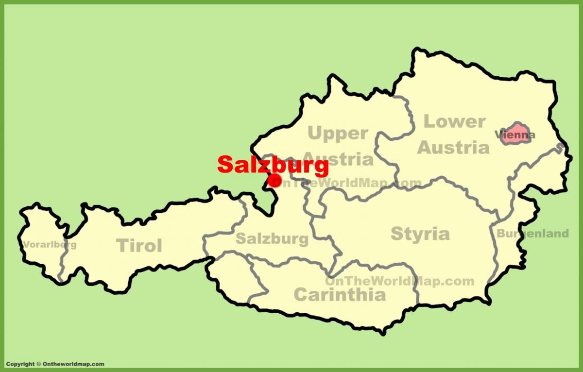 austriako salzburg mapa