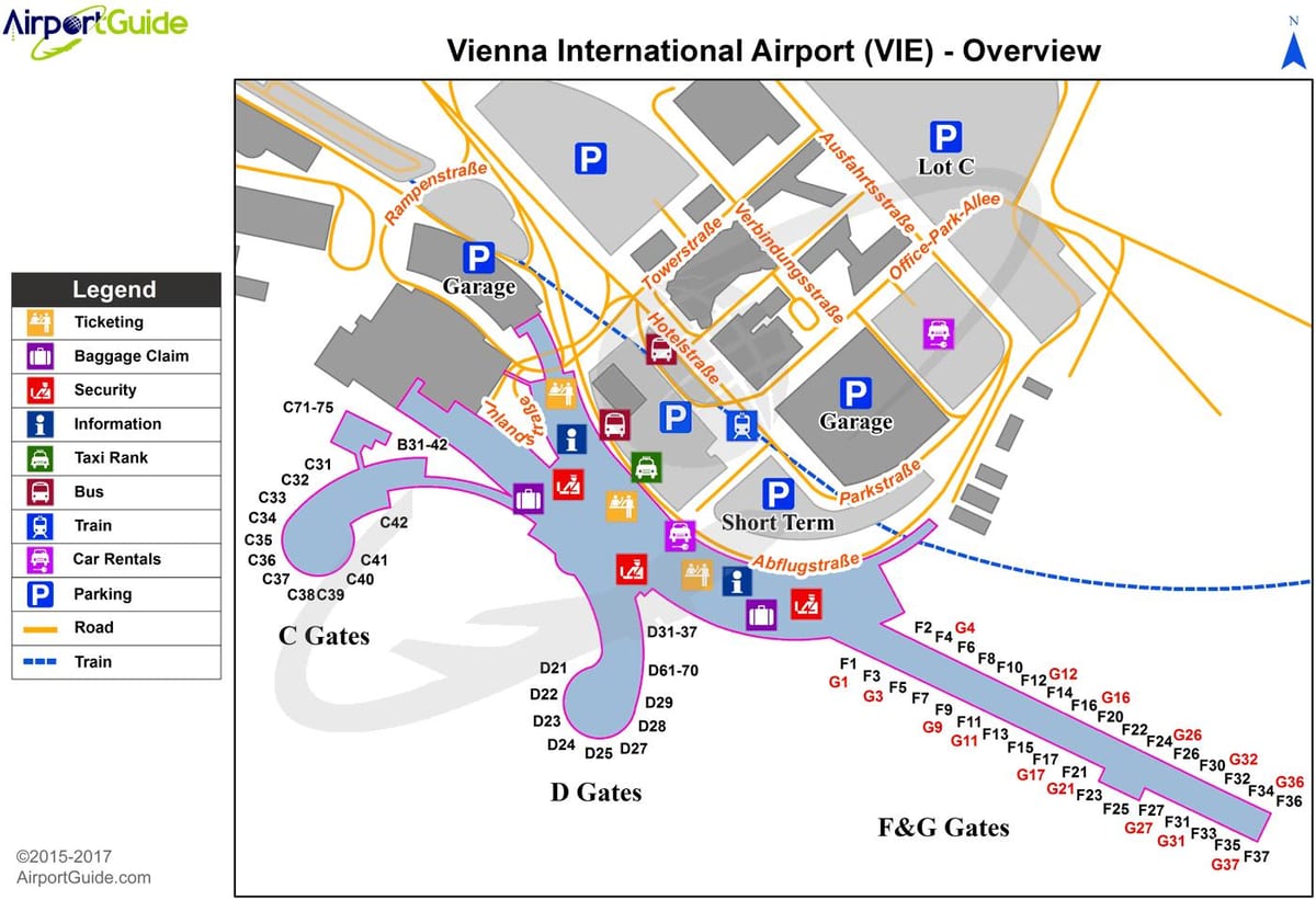 mapa vienako austria aireportua