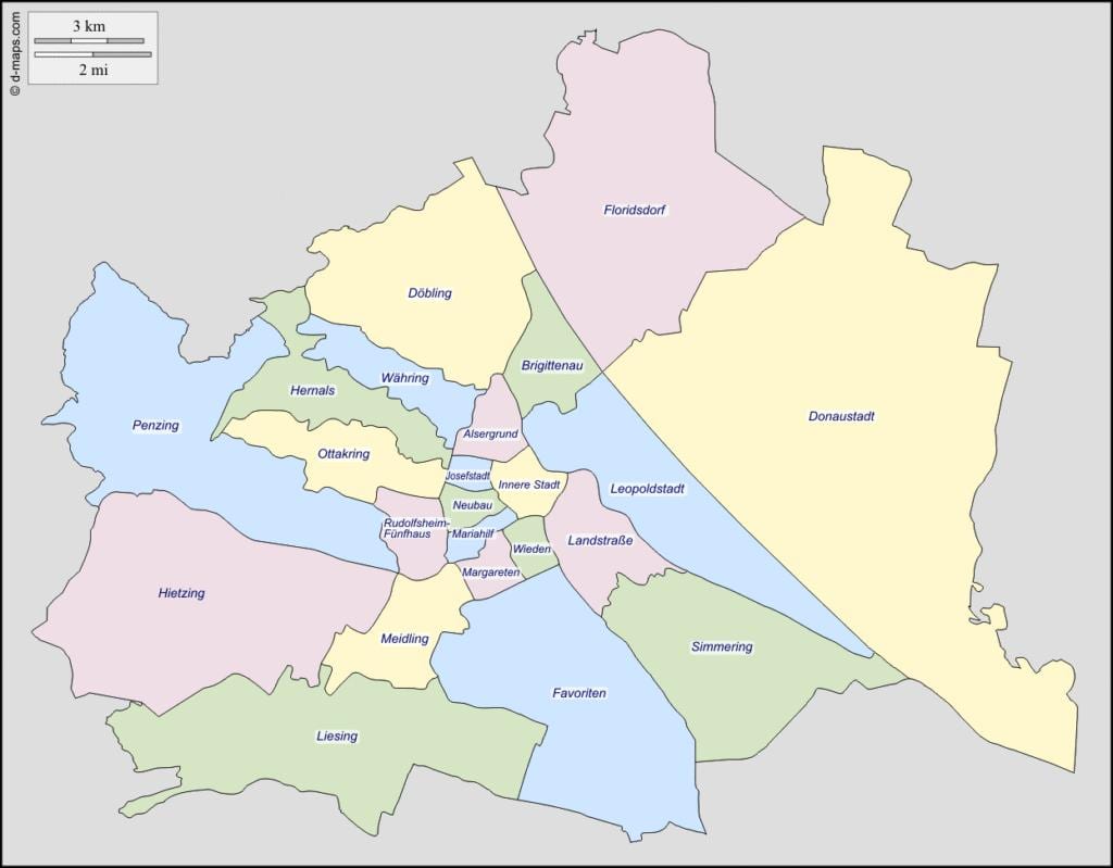 mapa vienako austria auzoan 