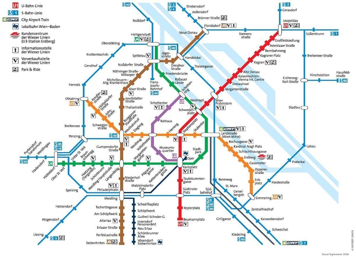 vienako austria metroa mapa