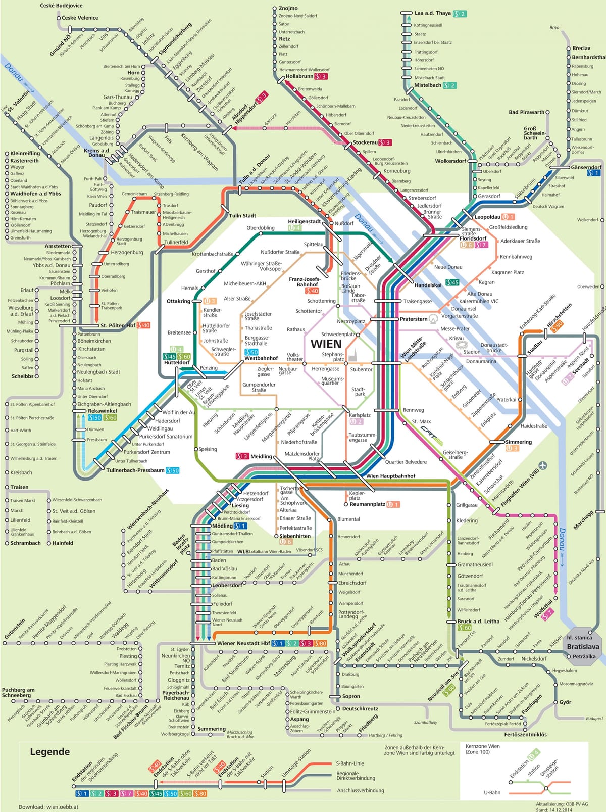 tren geltokiak vienako austria mapa