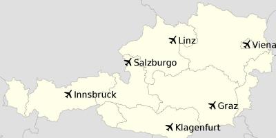 Aireportuak austria mapa