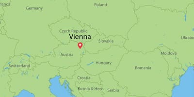 Austria herrialde munduko mapa
