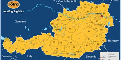 Mapa austria posta-kodea 
