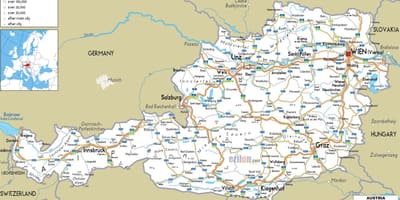 Mapa austriako ibilbidea