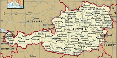 Mapa gazteluak austria