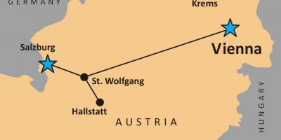 Mapa hallstatt austria 
