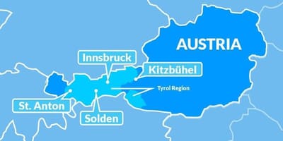 Mapa mapa tirol eskualdea austria