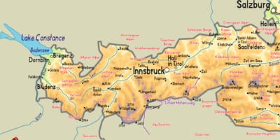 Mapa mayrhofen austria