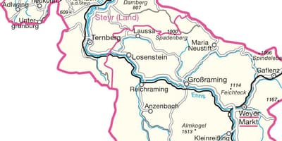 Mapa steyr austria 