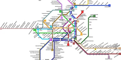 Vienako austria garraio publikoaren mapa